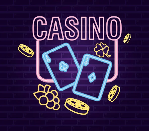 Apuestas de juego de casino — Vector de stock