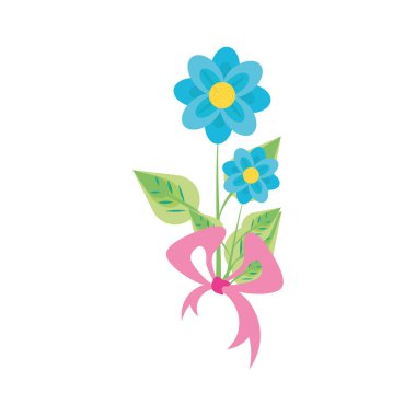 kurdele ile buket doğal