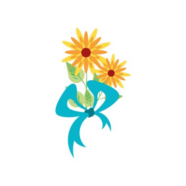 kurdele ile buket doğal