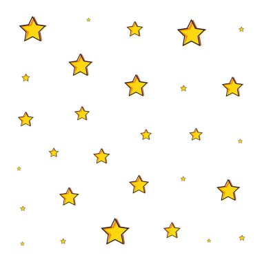 sevimli yıldız desen izole simgesi