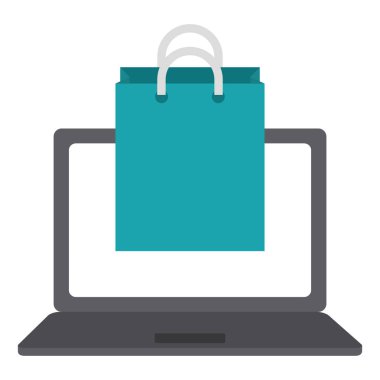 alışveriş çantalı dizüstü bilgisayar