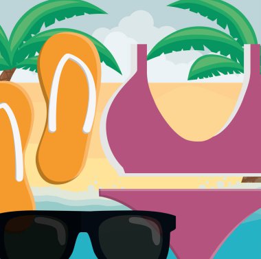 parmak arası terlikli bayan mayo bikini