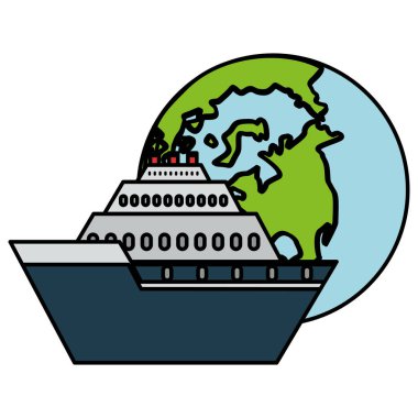 dünya gezegeni ile cruise gemi seyahat