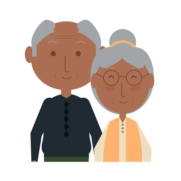 Eldery couple icon — Stock Vector