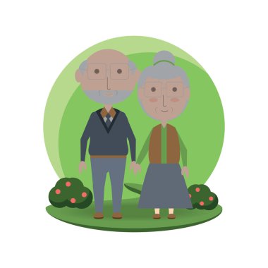 yaşlı çift simgesi