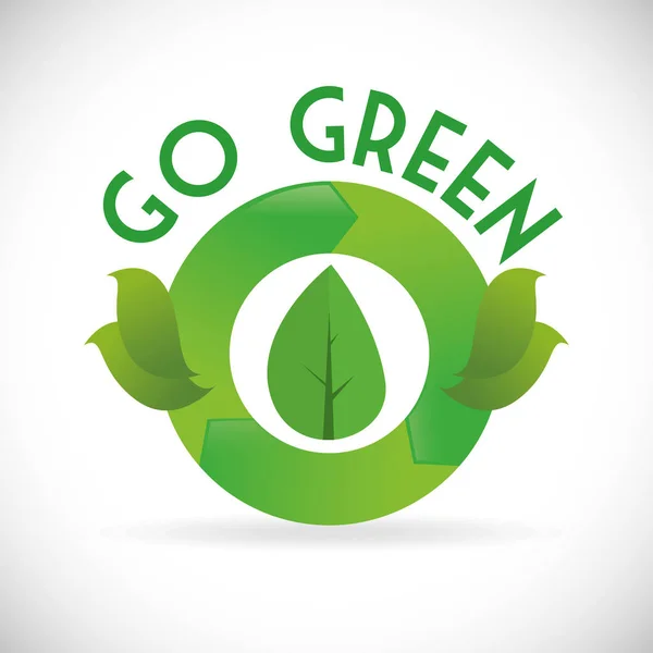 Go Green Design — Stockvektor