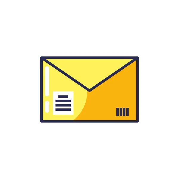 Sobre correo aislado icono — Vector de stock