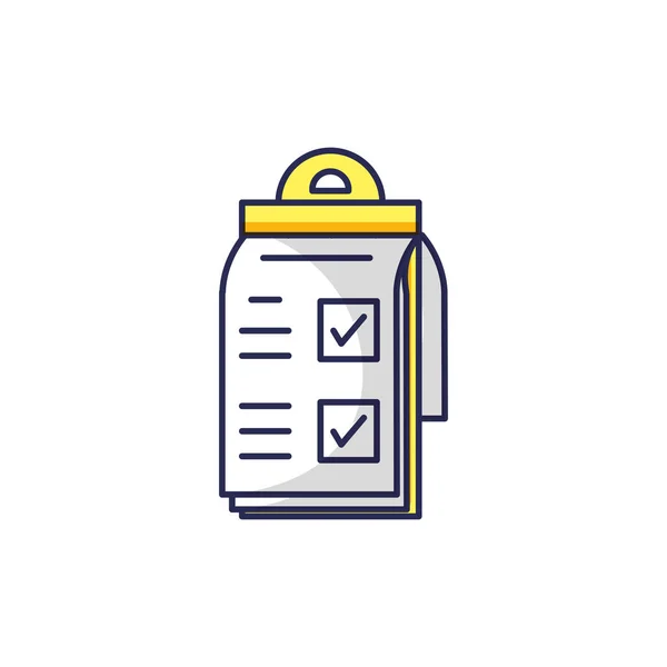 Checklist clipboard isolated icon — Stock Vector