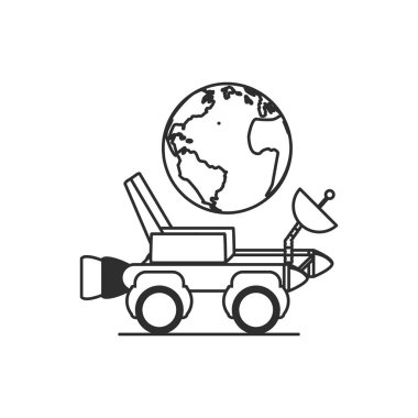 gezegen dünya ile uzay kaşifaraba