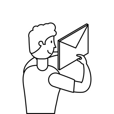 zarf posta ile işadamı işçi