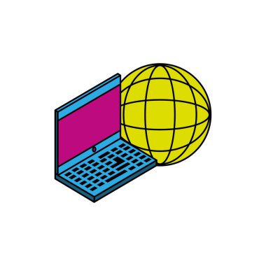 gezegen ile dizüstü bilgisayar