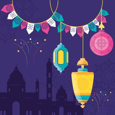 fener asılı ramazan kareem cami binası