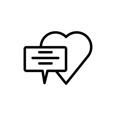 kalp ile konuşma balonu sosyal medya