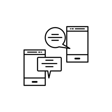 Sohbet baloncuklar ile Smartphone