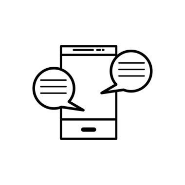 Sohbet baloncuklar ile Smartphone