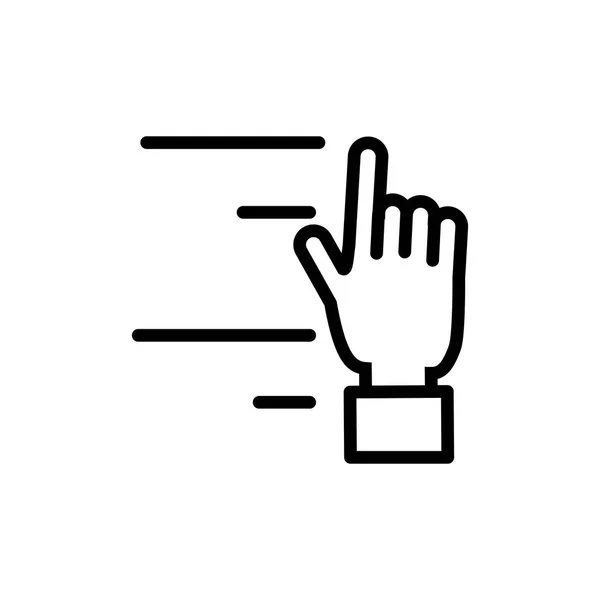 Mão ícone de índice humano — Vetor de Stock