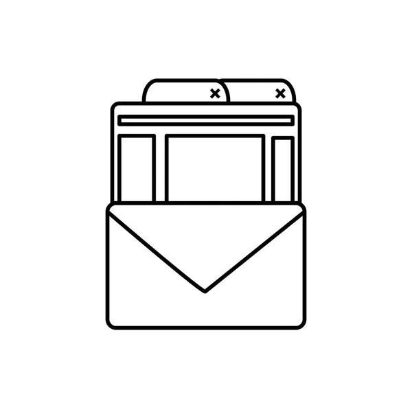 Sobre icono de datos de correo — Vector de stock