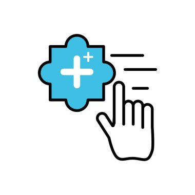 artılar sembolü ile el imleci dizini