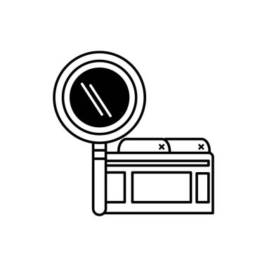 büyüteç ile web sayfası şablonu