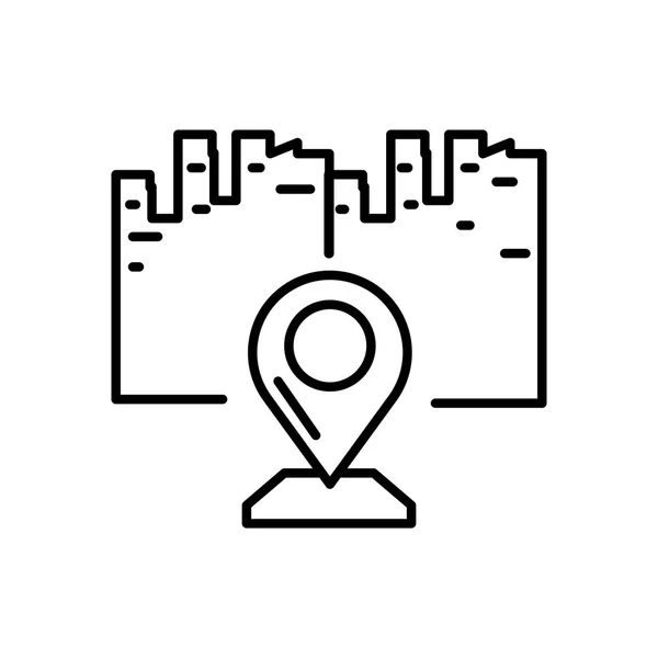 PIN aanwijzer locatiepictogram — Stockvector