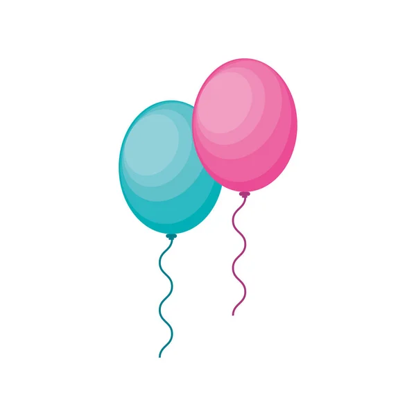 Party-Luftballons schweben — Stockvektor