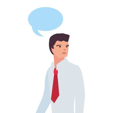 işadamı portre konuşma balonu