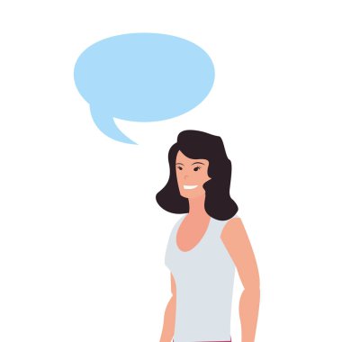 İş kadın konuşma balonu