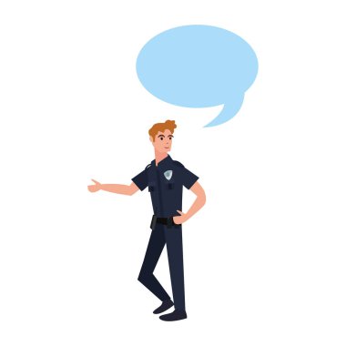 polis karakter konuşma balonu