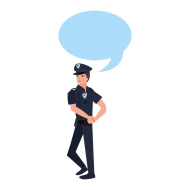 polis karakter konuşma balonu
