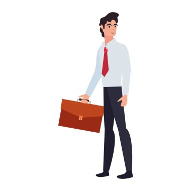 evrak çantası ile işadamı