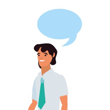 işadamı portre konuşma balonu