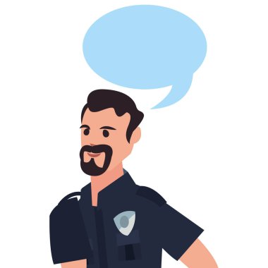 polis portre konuşma balonu