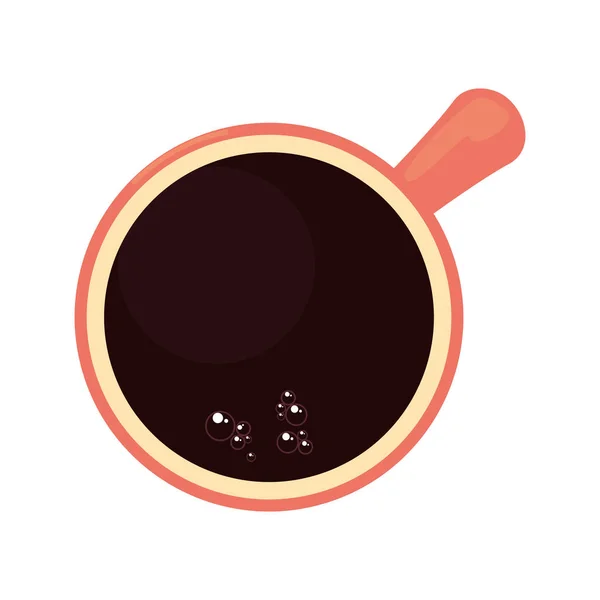 Von oben Kaffeetasse Symbol — Stockvektor
