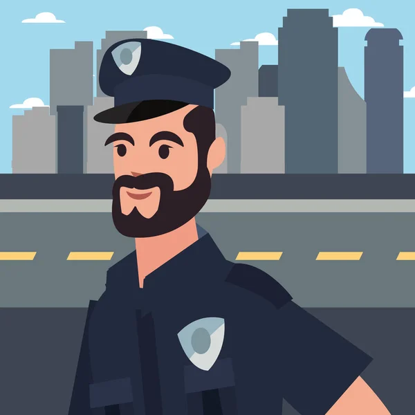 Policistní městská ulice — Stockový vektor