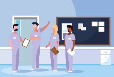 hastanede profesyonel doktorlar grubu