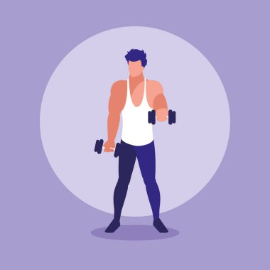 Dambıl kaldıran genç adam Avatar karakteri