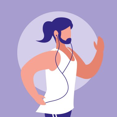 Avatar karakter çalışan genç atletik erkek