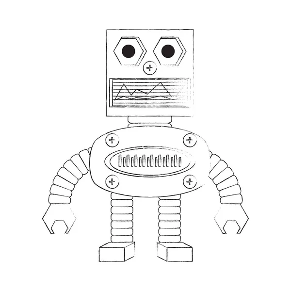 Cartoon robot simgesi — Stok Vektör