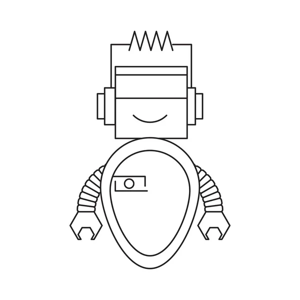 Ícone robô dos desenhos animados —  Vetores de Stock