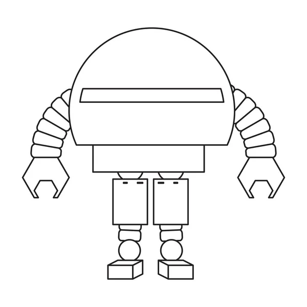 漫画のロボットのアイコン — ストックベクタ