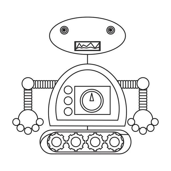 stock vector cartoon robot icon