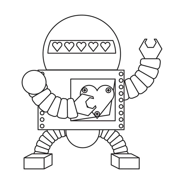 Cartoon robot simgesi — Stok Vektör