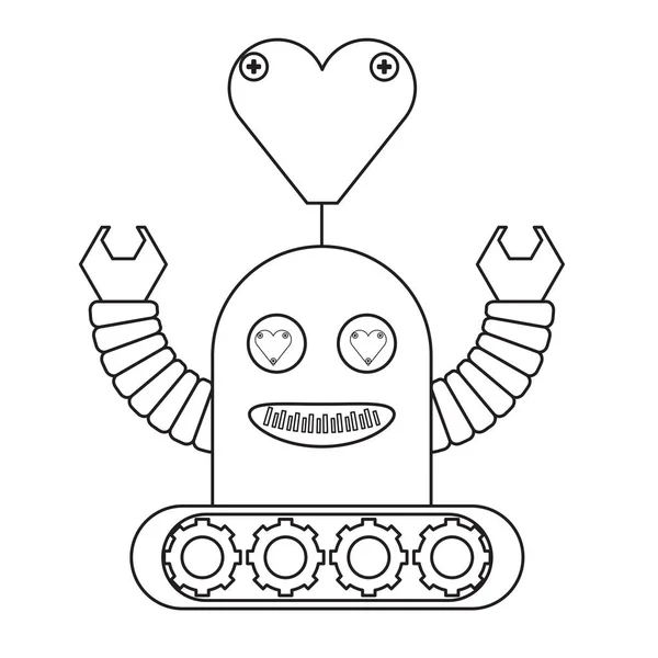 Rajzfilm robot ikon — Stock Vector