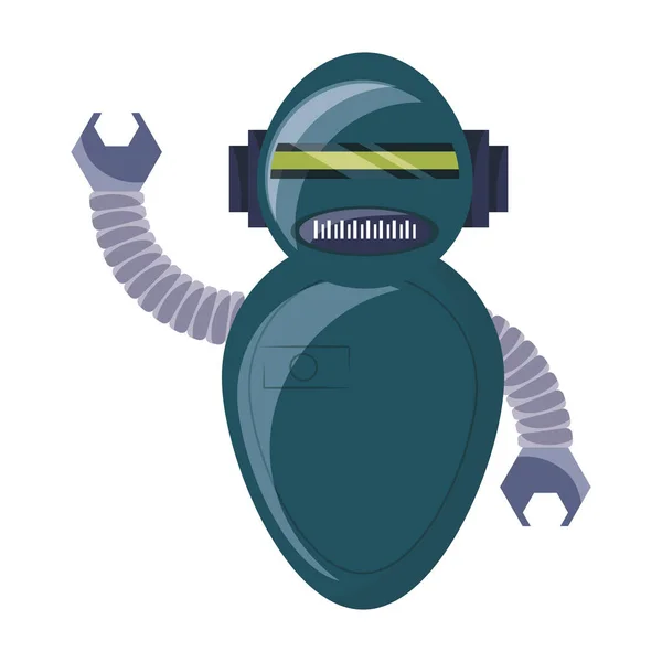 Cartoon robot ikonen — Stock vektor