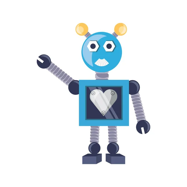 Icono del robot de dibujos animados — Vector de stock
