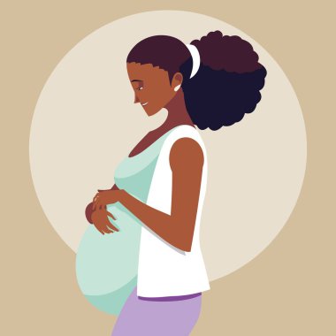 hamile afro kadın avatar karakteri