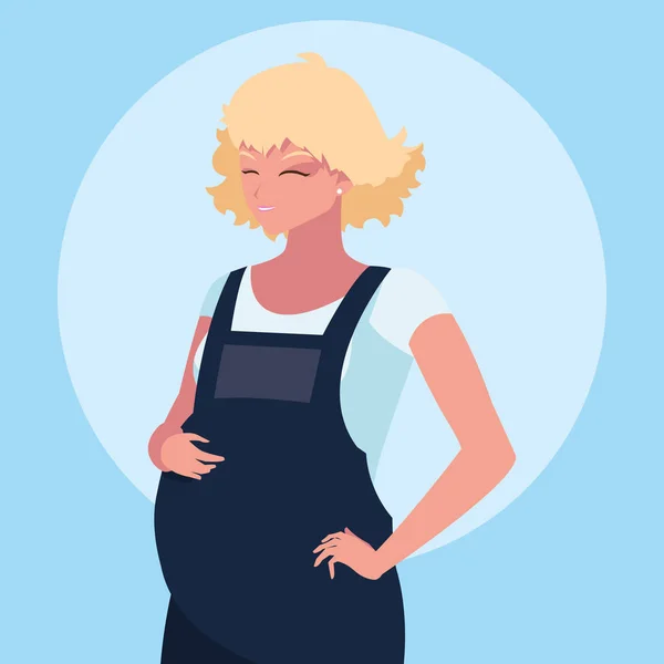 pregnant young woman avatar character