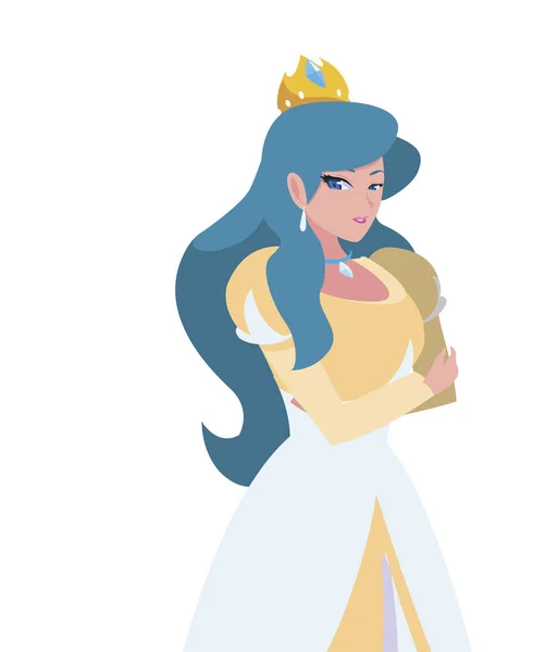 Schöne Prinzessin der Märchen Charakter — Stockvektor
