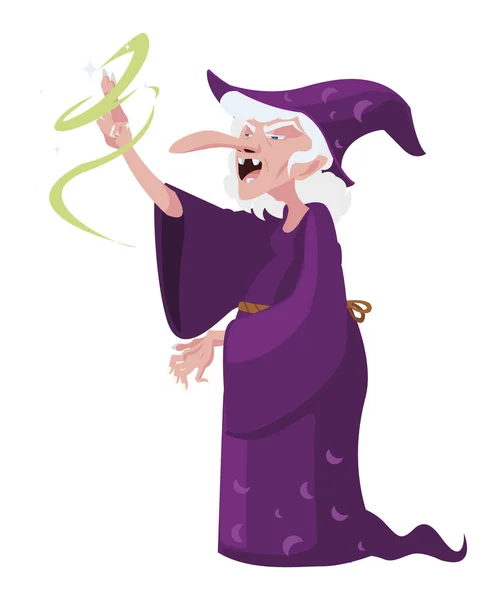 Figur der Hexe der Märchen — Stockvektor
