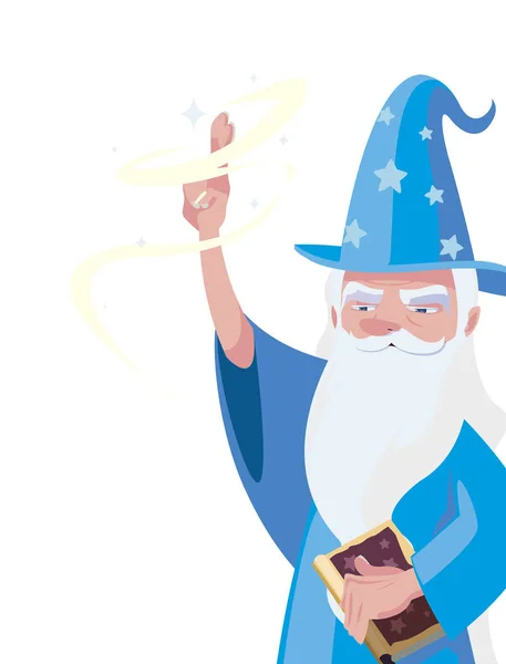 Відьма і чарівник персонажів казок — стоковий вектор